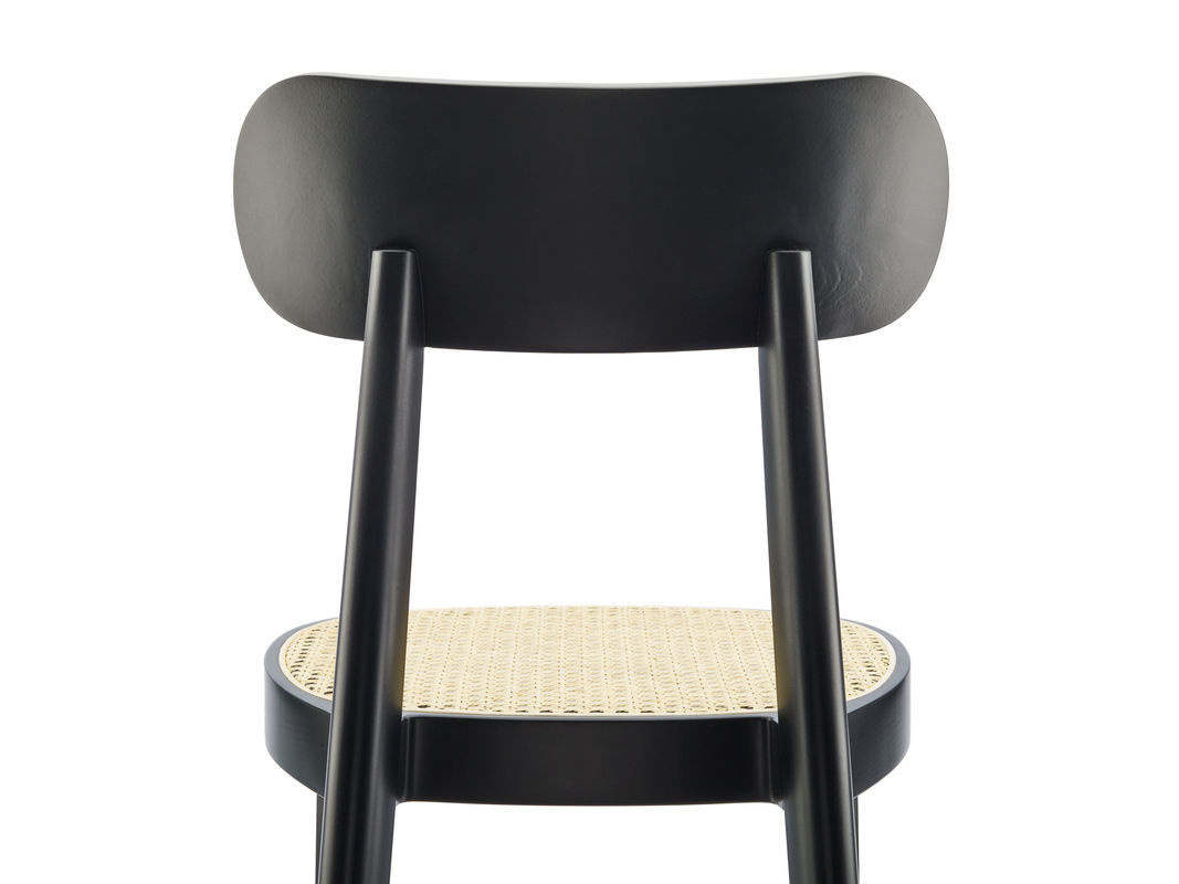 Thonet Stuhl 118 mit Rohrgeflecht in Schwarz - Bild 4