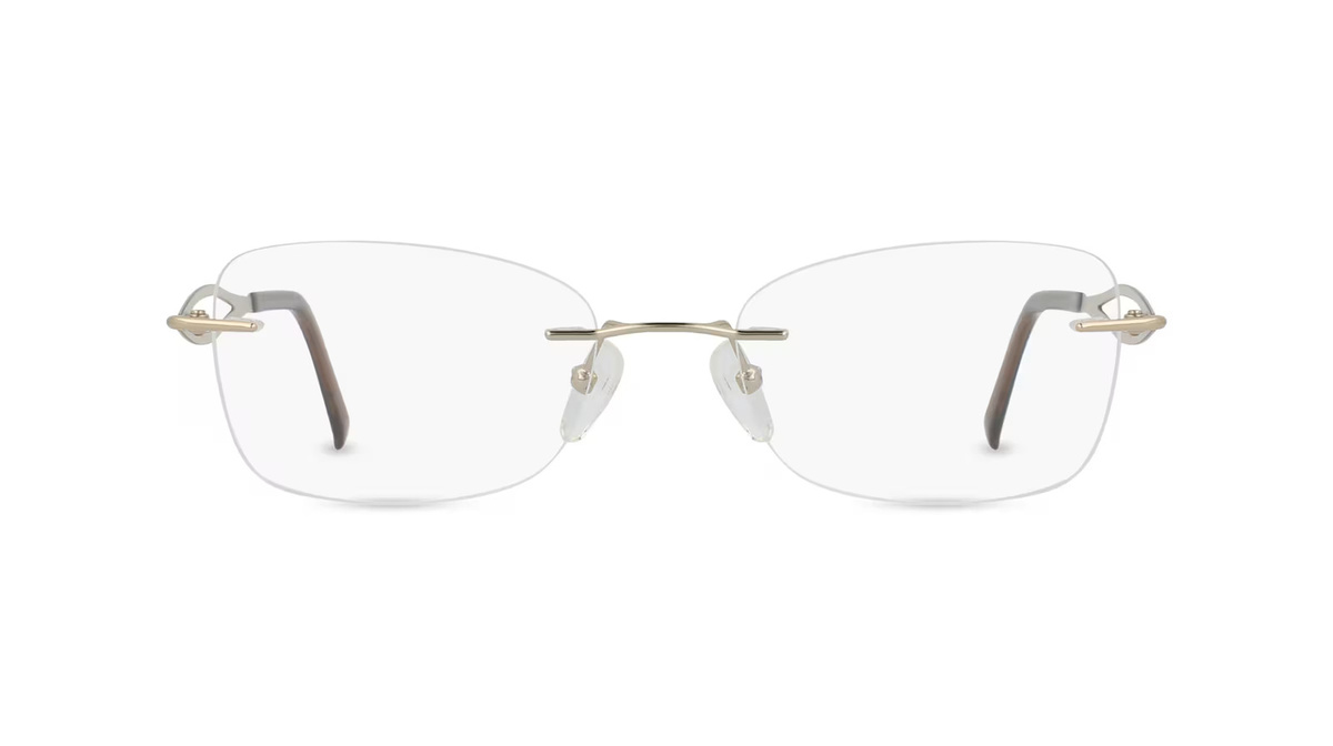 Fielmann MC 536 CL Korrektionsbrille, randlos, quadratisch, Metall, gold, Damen - Bild 1