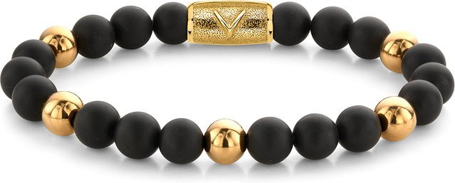 Rebel & Rose Armband, Edelstahl, Schwarz, Herren - Bild 1