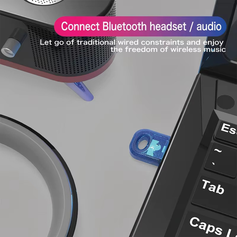 True 5.0 Bluetooth USB Adapter in Schwarz als Sender und Empfänger für PC, Laptop, Kopfhörer und Drucker - Bild 4