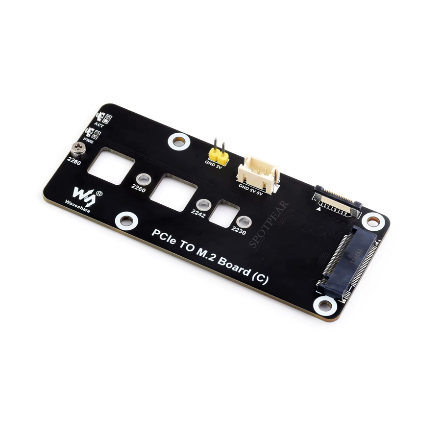 Raspberry Pi 5 PCIe zu M.2 NVMe SSD Adapter Board C HAT für SSD-Größen 2280, 2242 und 2230 - Bild 2