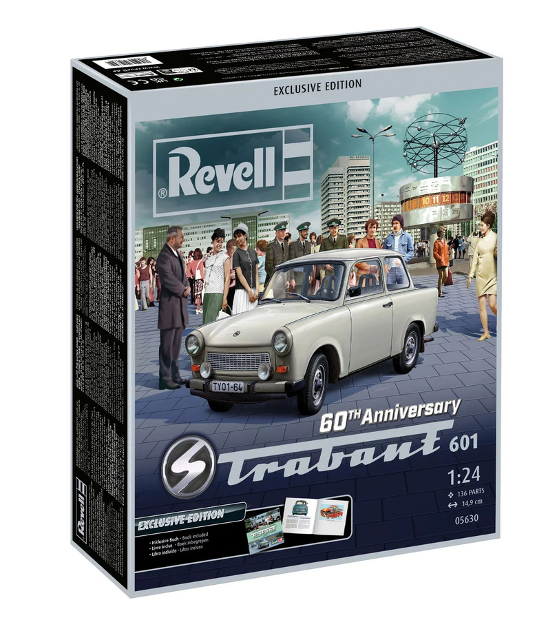 Revell 60th Anniversary Trabant 601 Exclusive Edition, Automodell Bausatz, 1:24, ab 12 Jahren - Bild 3