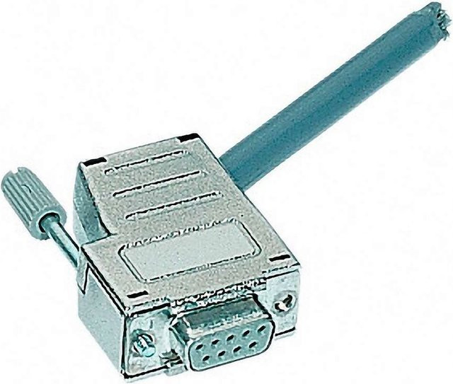Harting D-SUB Gehäuse 9-polig aus Kunststoff, metallisiert, 180 Grad, Farbe Silber, Artikelnummer 09 67 009 0435 - Bild 1