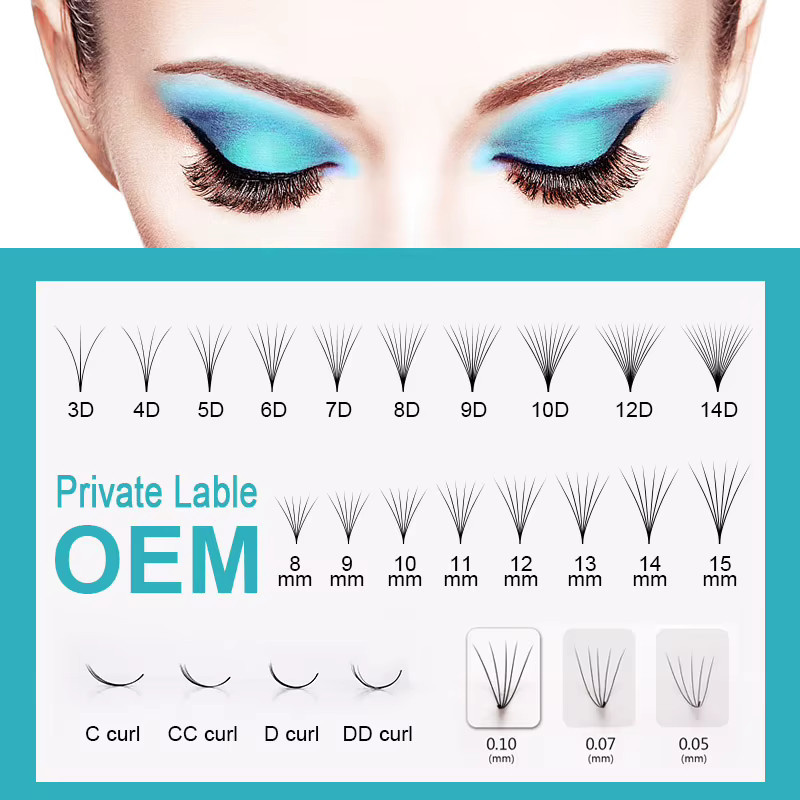 CMICC Wimpernverlängerung, 3D-14D Volumen, Unisex - Bild 4