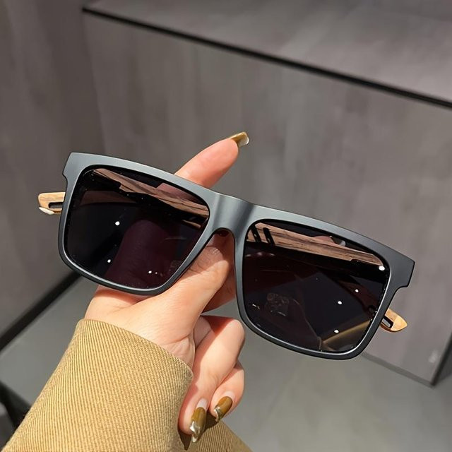 Vintage Reisebrille, Unisex, Vollrand, Kunststoff, square, black - Bild 1