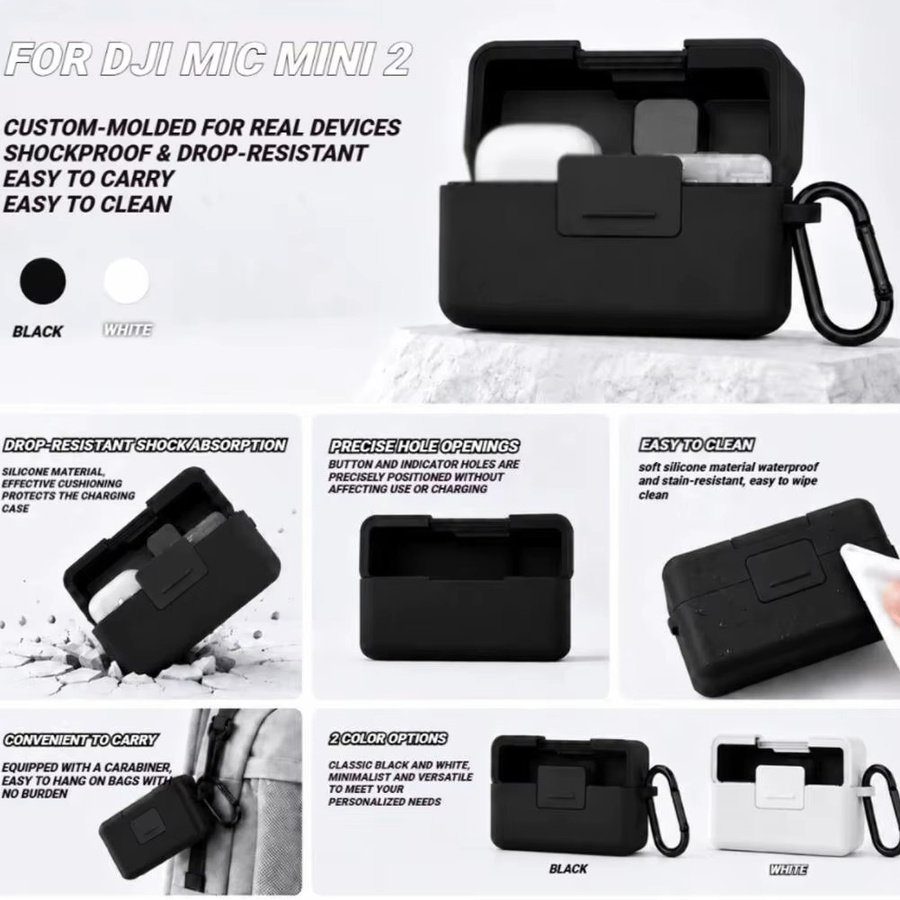 DJI Mic Mini 2 Silikon-Schutzhülle in Schwarz, kratzfest und stoßfest für das Mikrofon - Bild 4