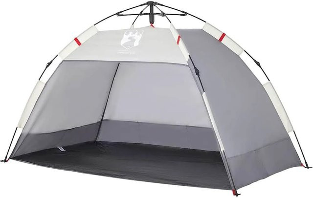 vidaXL Strandzelt für 2 Personen in Grau, wasserdicht mit Quick Release System aus Polyester - Bild 1