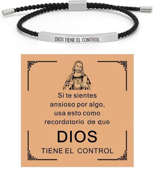 Armband Edelstahl, Silber, Unisex, Buchstabenarmband - Bild 1