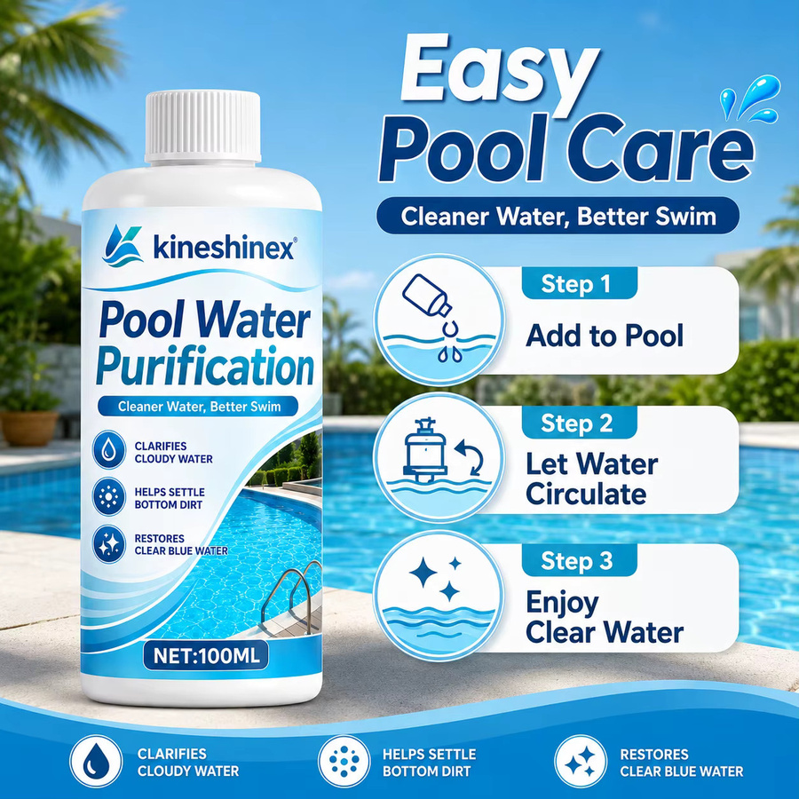 Poolwasser-Klärer zur Wasserklärung für kristallklares Poolwasser, 100 ml - Bild 3