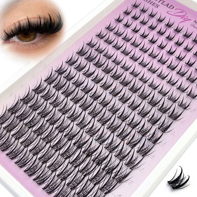 AMSDCN Fairy Eyelash Cluster Manga Wimpernverlängerung, Transparent - Bild 1