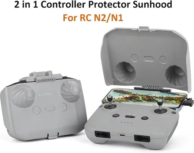 ZNTCH 2-in-1 Controller Schutz SunHood Control Sticks Guard Schutzhülle für RC-N2, RC-N1, RC-N3, DJI Mini 3, Mini 4 Pro, Air 3 und Mavic 3 Pro in Grau - Bild 1