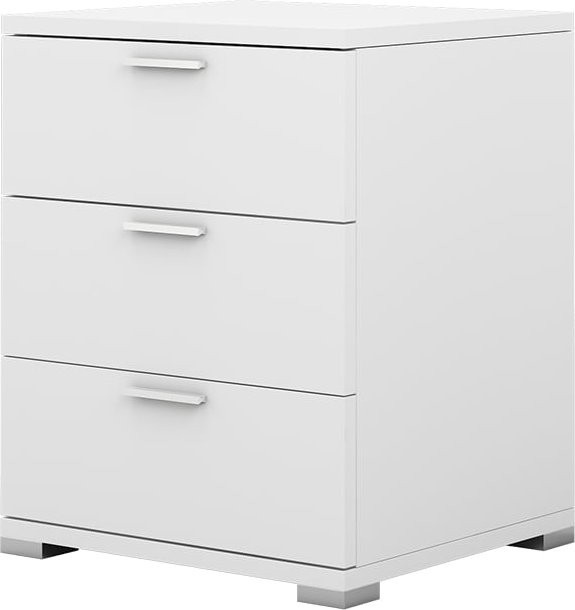 Vicco Nachtschrank Marseille Weiß Matt mit 3 Schubfächern, B/T/H: 46,2 x 60 x 64,9 cm - Bild 1