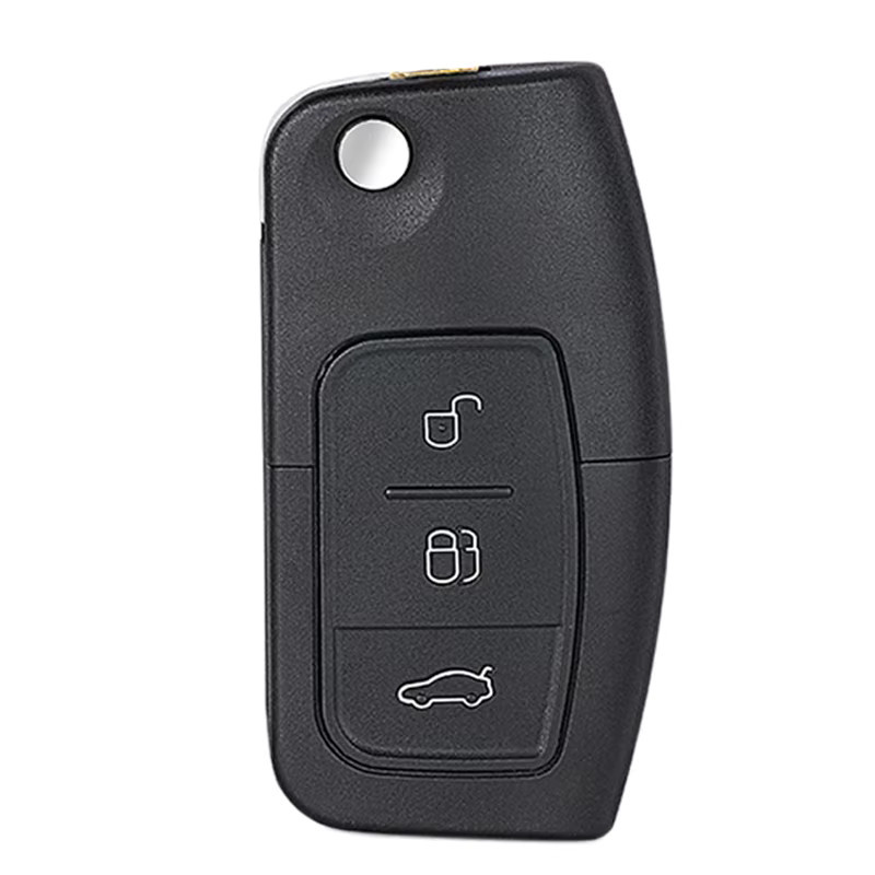 KEYECU 433 MHz Flip Remote Key Fob mit 4D60 / 4D63 Chip für Ford Fusion Focus Mondeo Fiesta Galaxy, Farbe: Schwarz - Bild 3