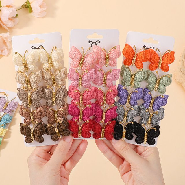 BABY BOWS Haarspangen, Mini-Schmetterling, Wolle, Kinder - Bild 1