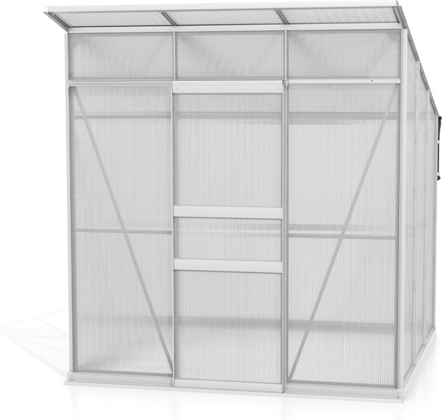 Vitavia Gewächshaus Fokus 4450 mit Stahlfundamentrahmen und Polycarbonat-Verglasung, Pultdach, 3,7 m² - Bild 1