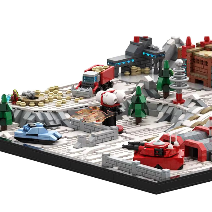 Gobricks Befehl & Eroberung sowjetische Basis rote Ziegel Baustein Spielzeug - Bild 3