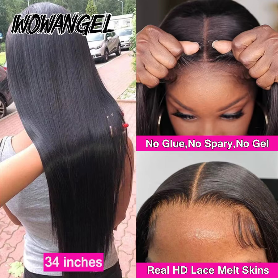 wowangel Perücke, 100% Menschenhaar, Glueless, Damen - Bild 2