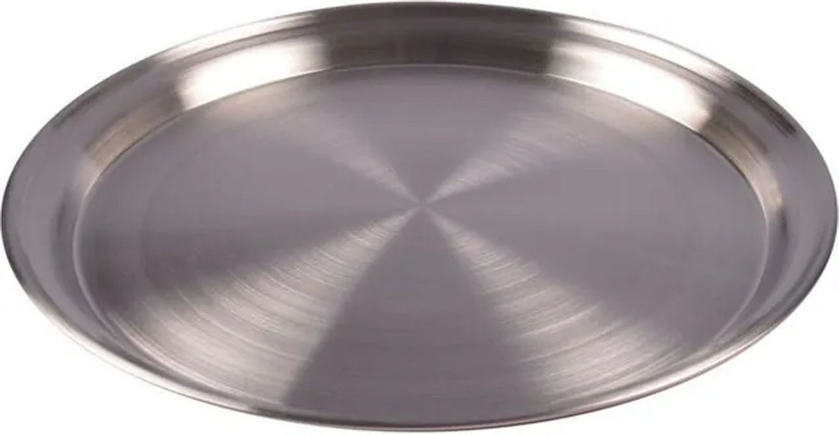Buri Serviertablett aus Edelstahl in Silber, rund, Durchmesser: 35 cm - Bild 1