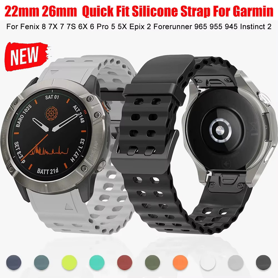 CHIICSMART Uhrenarmband Silikon, Schwarz, Unisex - Bild 6