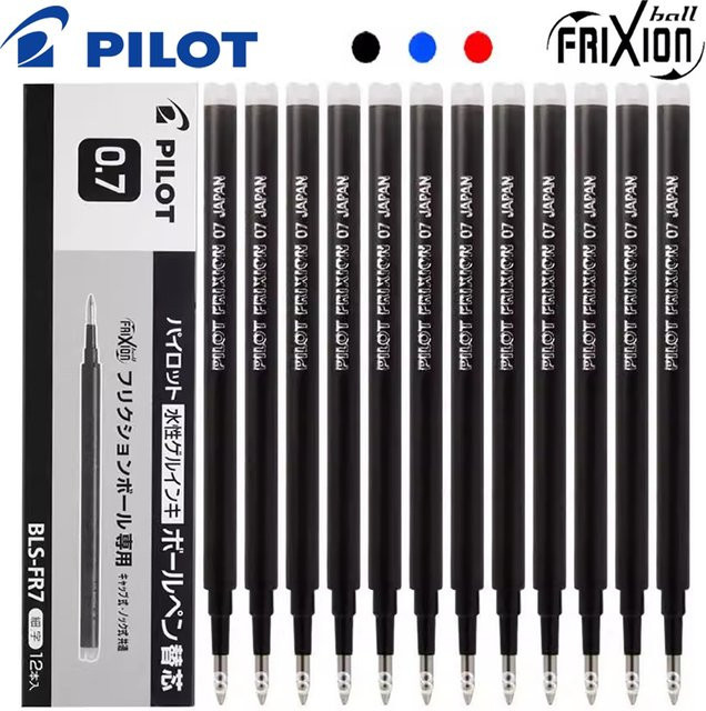 Pilot Frixion löschbare Gelstiftminen im 12er Set, 0,5 mm, Farben: Blau und Schwarz - Bild 1