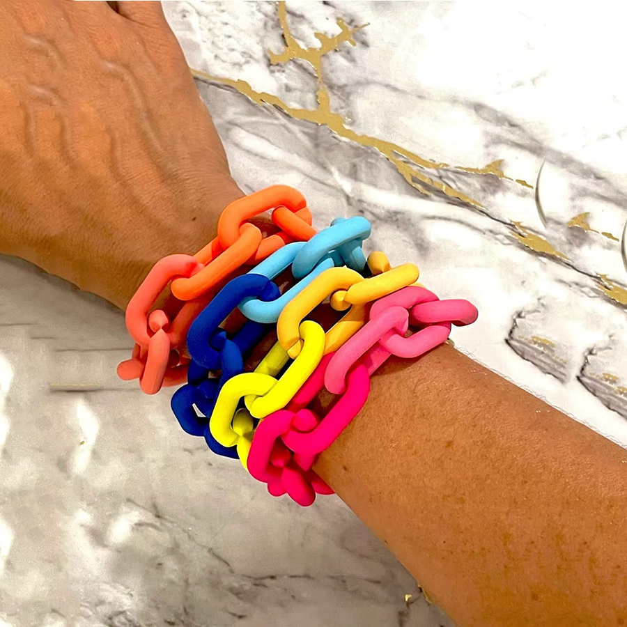 Armband Acryl, bunte Harz Glieder, Damen - Bild 2