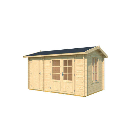 Lasita Blockbohlenhaus Wrexham Maja in Braun, B/H/T: 430 x 250,8 x 283,5 cm, naturbelassen - Bild 2