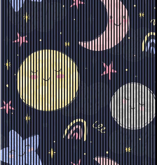 FN Acustico Akustikplatte Luna 1 in Bunt mit PET und MDF für modernes Design, H x B x T: 2400 x 2253 x 19 mm - Bild 1