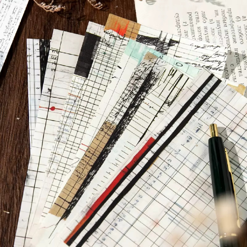40 Stück Notizblockpapier im Retro-Stil in Multicolour für deine handgefertigten Sammelalben - Bild 2