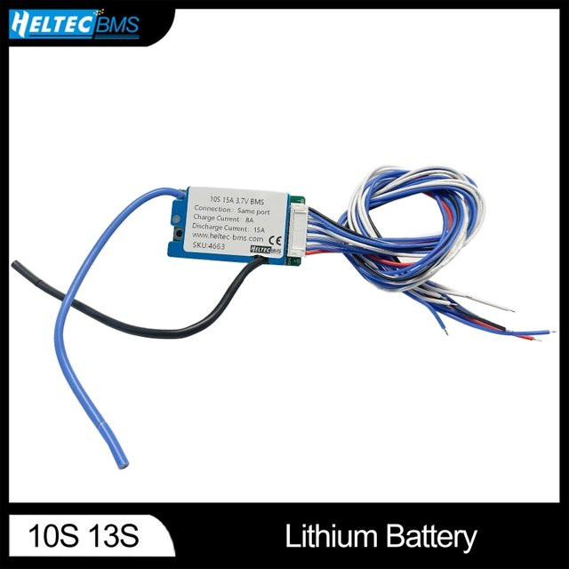 HeltecBMS Lithium-Ionen-Batterie-Schutzplatine für 6S bis 10S, 3,7V 18650 Akku-Management-System mit Temperaturregelung, Blau - Bild 1