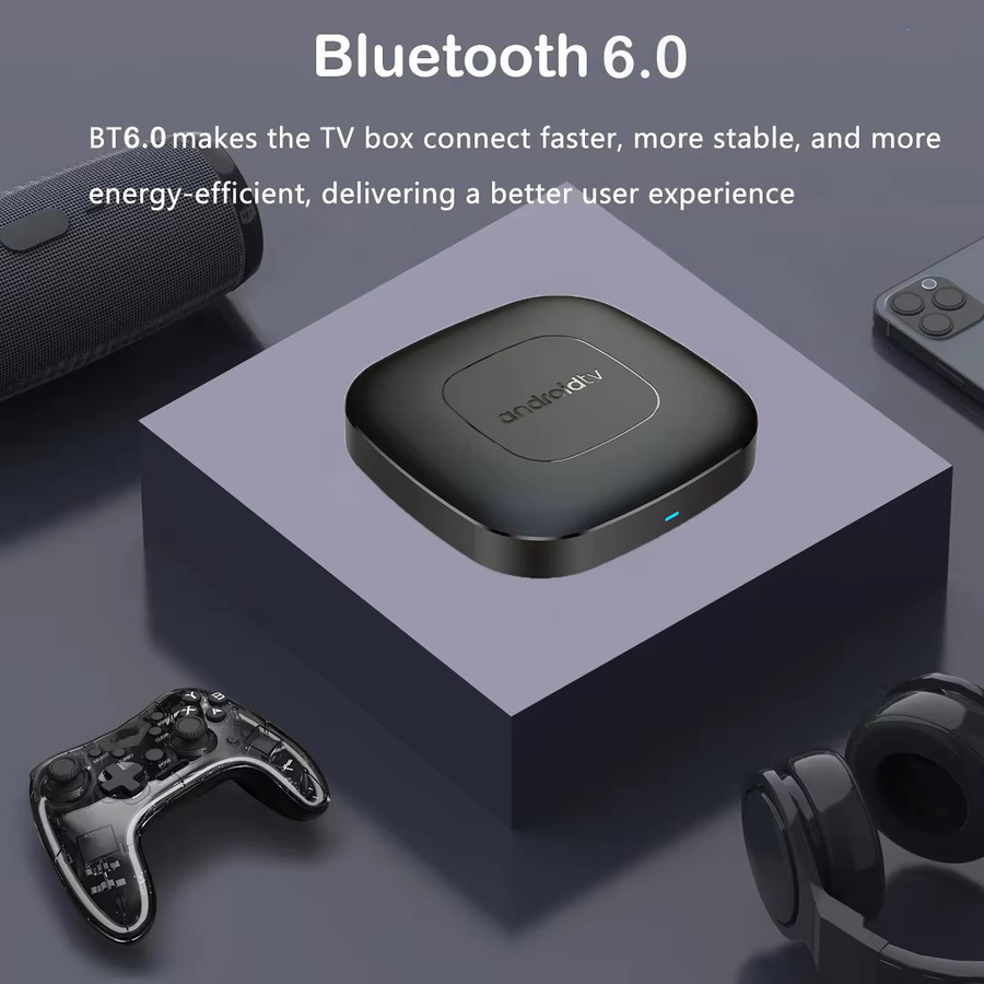 YOZHIXU T1 Smart Android TV Box mit Android 16, Allwinner H313, 8GB RAM, 128GB Speicher, Dual Wifi 5G und Google Assistant, 8K Video Media Player in Schwarz - Bild 4