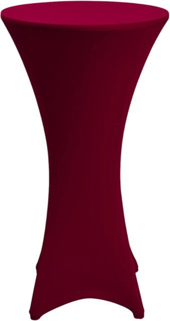 Beautissu Stretch Tischdecke für Stehtisch und Bistrotisch in Bordeaux, rund, Durchmesser: 80-85 cm - Bild 1