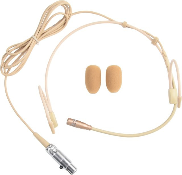 iHseno Professionelles Headworn Kondensatormikrofon in Beige mit Hypercardioid-Charakteristik für Sennheiser und Shure via Bluetooth - Bild 1