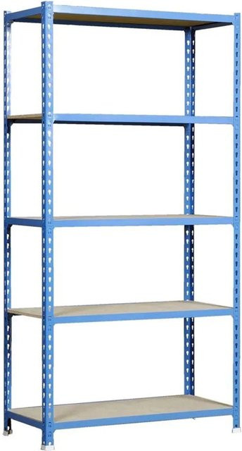 PROREGAL Schwerlastregal Muli mit 5 verstellbaren Fachböden, Blau, H x B x T: 180 x 90 x 30 cm - Bild 1