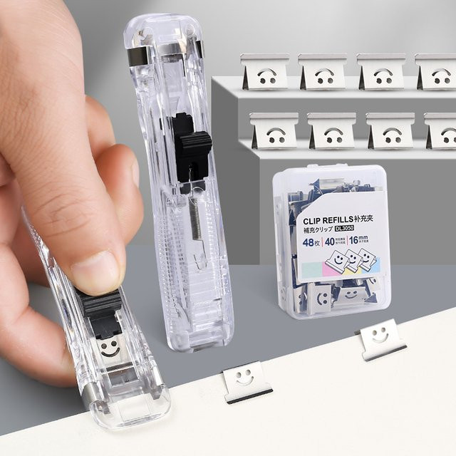 Transparenter Metall-Druckclip als Aktenclip und Bindungsclip für Testpapier - Bild 1