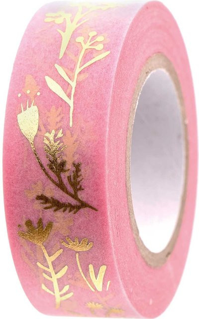 Rico Design Paper Poetry Washi Tape Bunny Hop Streublumen in Rosa, Breite: 1,5 cm, Länge: 10 m - Bild 1