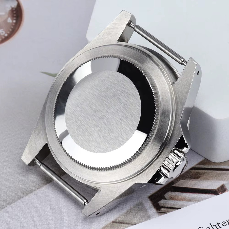 FEIYASHI Uhrengehäuse Edelstahl, Silber, 38 mm, Saphirglas, Vintage - Bild 3