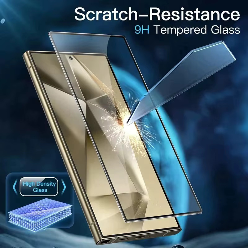 4er-Pack Samsung Galaxy S25 Ultra S25 Plus S24 Ultra S24 Plus Displayschutz aus gehärtetem Glas, transparent - Bild 3