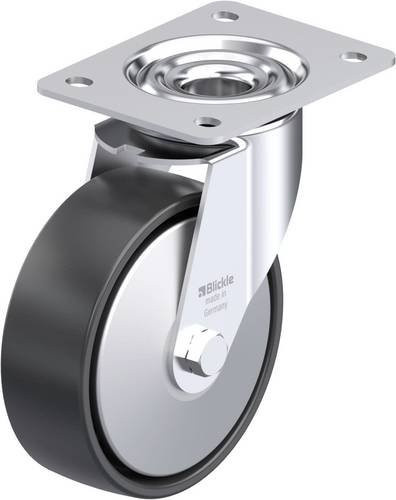 Blickle Stahlblech-Lenkrolle LE-PP 150K-FA aus verzinktem Stahl mit Rad-Durchmesser 150 mm und einer Tragfähigkeit von 300 kg - Bild 1