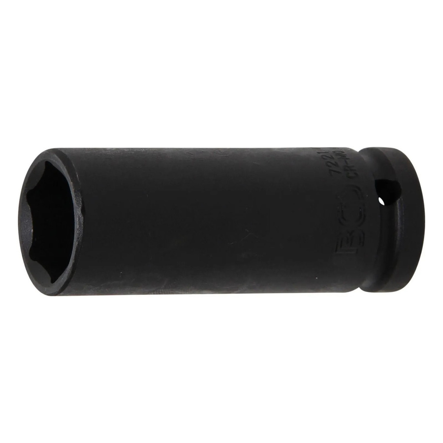BGS Kraft-Steckschlüssel-Einsatz Sechskant tief 7221, Antrieb 12,5 mm (1/2 Zoll), Schlüsselweite 21 mm, schwarz - Bild 2