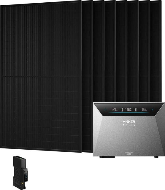 Anker SOLIX Balkonkraftwerk Speicher-Set mit 3.840 Wp Solarleistung, Solarbank E5000 Pro und 8 BC Modulen in Schwarz - Bild 1