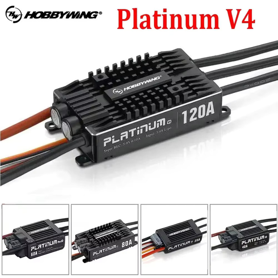 Hobbywing Platinum V4 Bürstenloser Regler, Metall, Schwarz - Bild 1