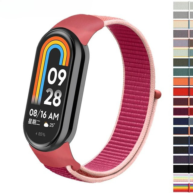 Xiaomi Uhrenarmband Nylon, Klettverschluss, pink, Unisex - Bild 1