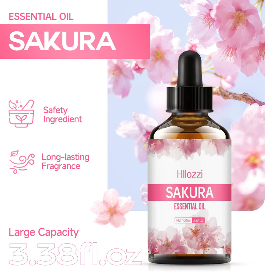 Hllozzi Sakura Ätherisches Öl für Hautpflege und Aromatherapie, Fuchsia, transparent - Bild 2