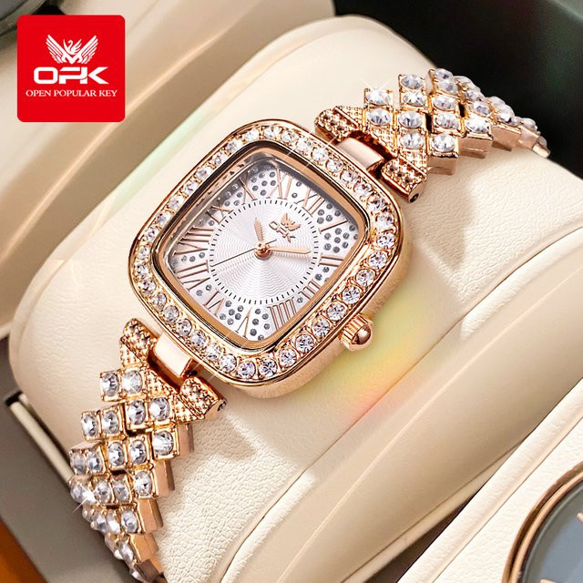 OPK Armbanduhr, Diamant, Quarz, Edelstahl, Roségold, Damen - Bild 1