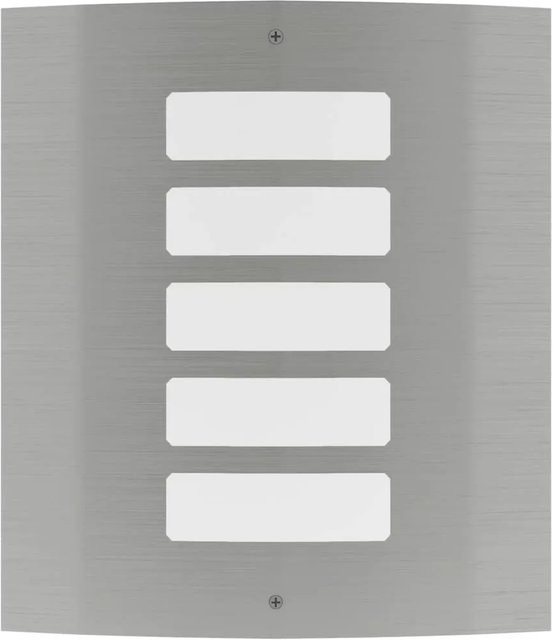 vidaXL Wandleuchte Gartenlampe modern in Silber, wasserdicht IP44, E27, rechteckig - Bild 1