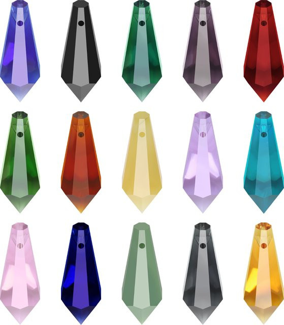 5 Stück bunte Kristall-Spitzperlen von ZHUBI als Glas-Lampenprismen und Sonnenfänger zur Hängedekoration für Hochzeit und Party in Transparent und Multicolour - Bild 1