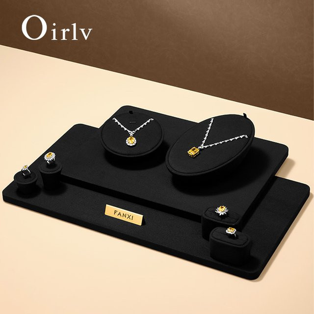 Oirlv Schmuckständer in Schwarz als Schmuckorganizer für Ringe, Ohrringe, Halsketten und Armbänder - Bild 1