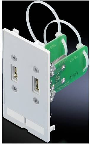 Rittal Schnittstellenklappe USB-A aus Druckguss in Graphitgrau (RAL 7024) - Bild 1