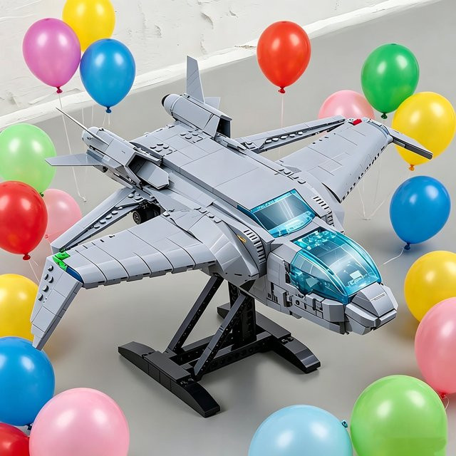 Marvel Disney Quinjet, Raumschiff, Sternenschiff Jäger, grau - Bild 1
