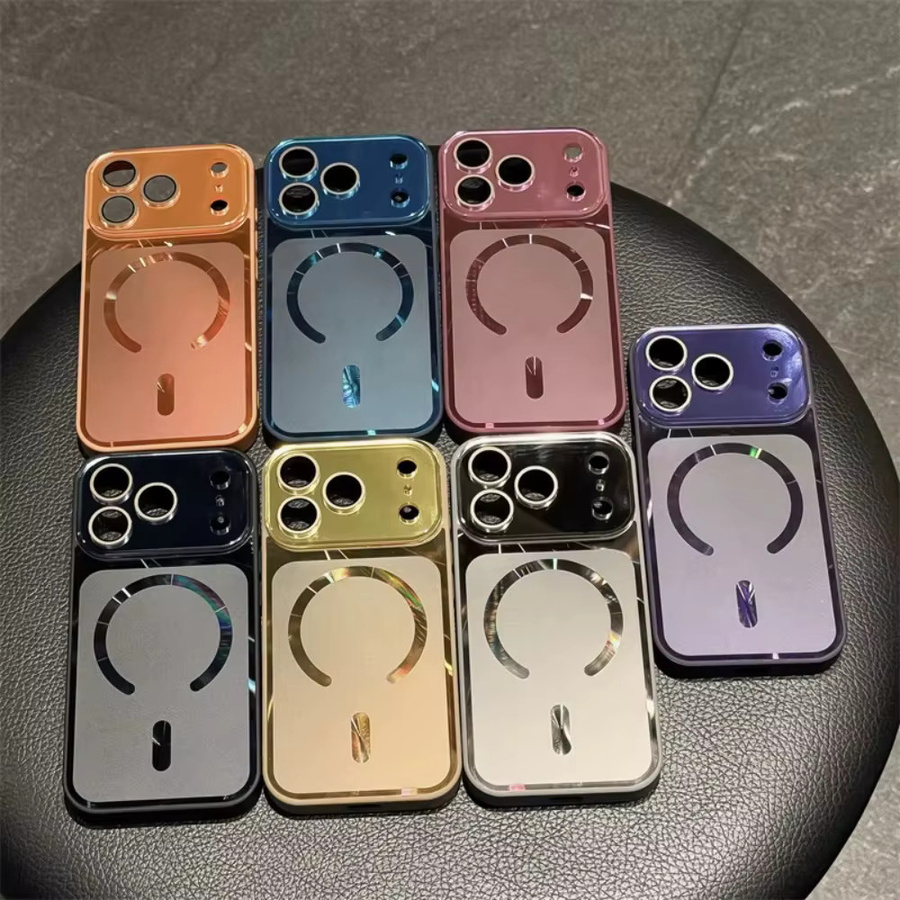Bunte High-End-Laser-Handyhülle mit Magnetfunktion für Apple iPhone 17 Air, 16, 15, 14 Plus und 13 Pro Max mit Anti-Drop-Schutz und Wireless Charging Kompatibilität - Bild 4